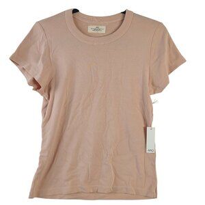 NWT ARQ Organic Cotton Crew Neck Tee Soft Neutral Minimalist Basics Sz Xl